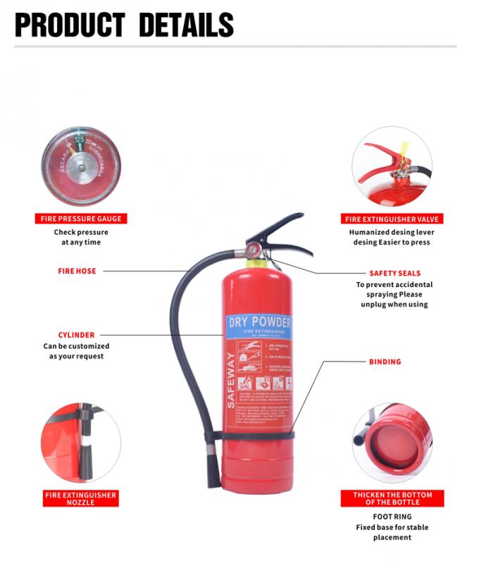 Luta contra o incêndio de venda quente do extintor do pó de SAFEWAY 9KG ABC 40%dry